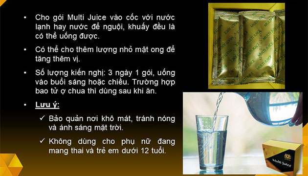 Cách sử dụng Multi Juice