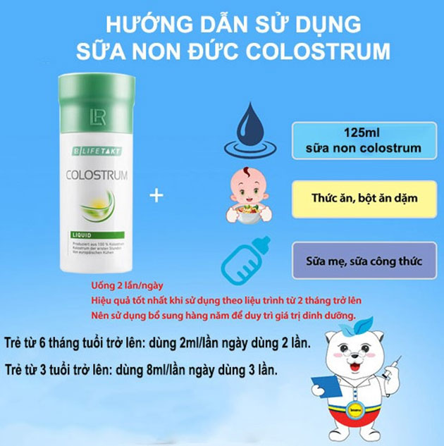 sử dụng Colostrum Direct