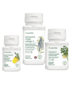 Bộ Tim Mạch Amway CoQ10 Vitamin E Omega 3 Hỗ Trợ Tim Khỏe Mạch Máu Bền Bỉ